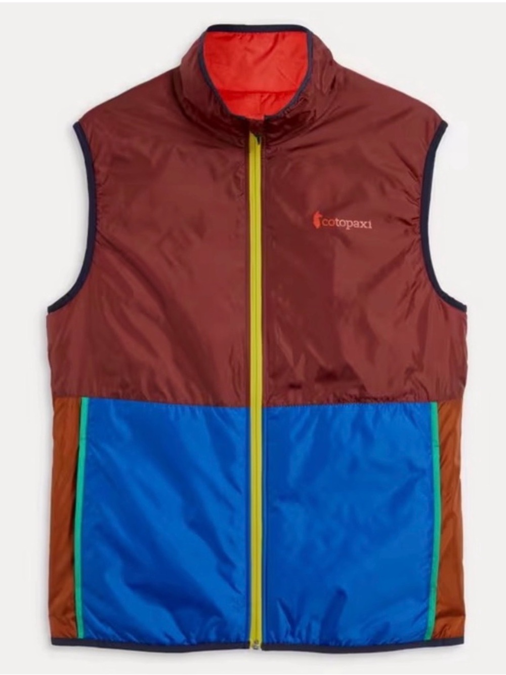 Cotopaxi Rust & Blue Colorblock Packable Vest